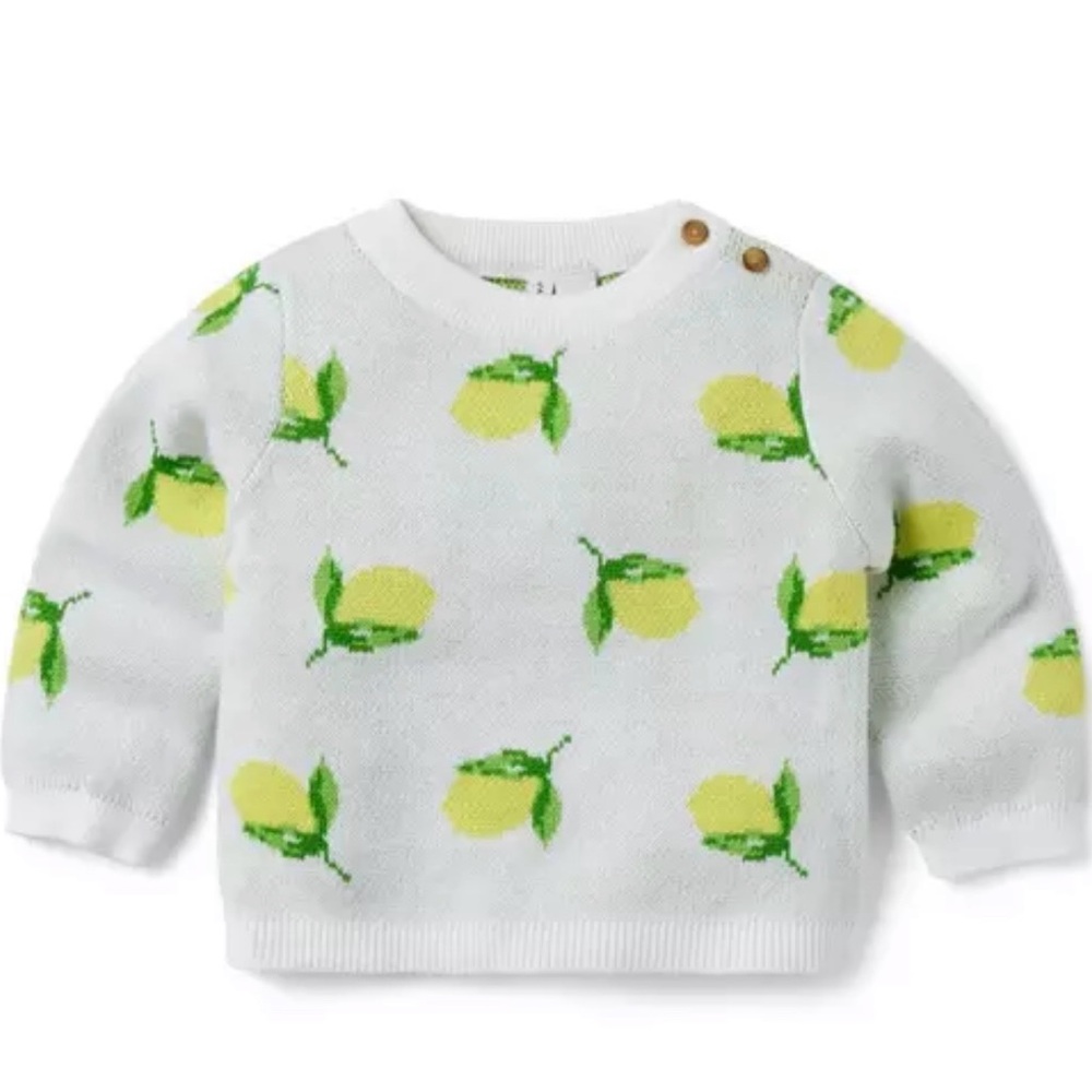 Janie and Jack Baby Lemon Sweater and Jogger Set